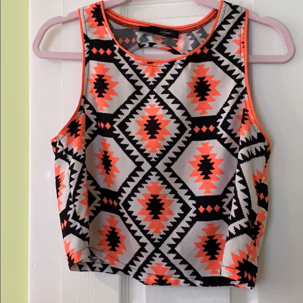 Sugar lips crop top with back zipper and cut out